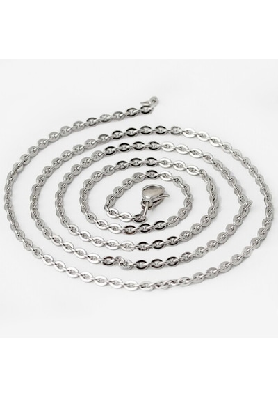 Chavin 55 Cm. 2 Mm. Bayan Erkek Çelik Kolye Zinciri Dr99 Beyaz