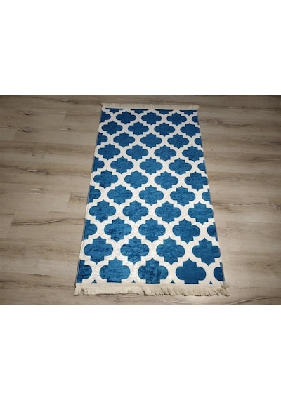 Yamalıhome Style M7505Moda Maça Mavi 80X150 Cm Baskı Kilim