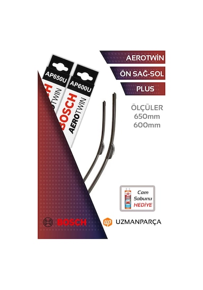 Audi Q7 2006-2014 Muz Tipi Aerotwin Plus Ön Silecek Takımı Bosch Ap650u+ap600u