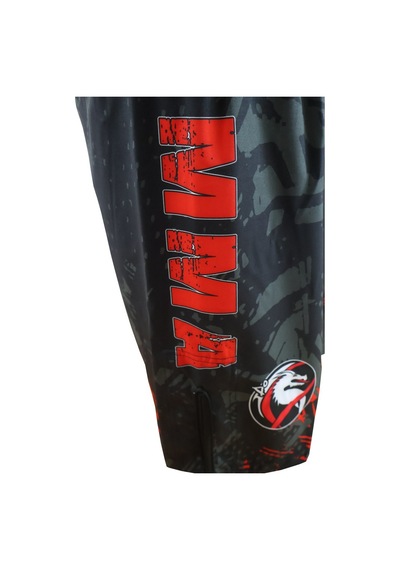 Dragondo M01 Red Maze Mma Şortu Antrenman Şortu Siyah