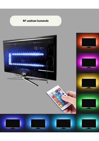 Kendinden Yapışkanlı Led Şerit Televizyon Aydınlatması 2mt Çr
