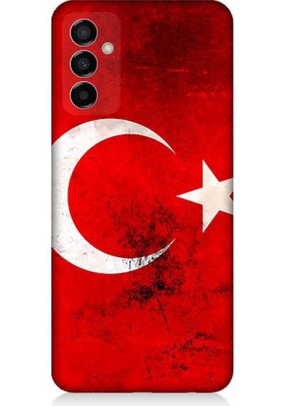 Samsung Galaxy M23 Uyumlu Silikon Kılıf Türk Bayrağı