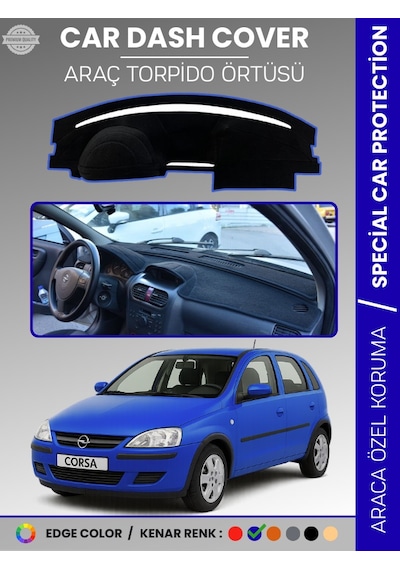 Opel Corsa C 2000-2006 Torpido Örtüsü Ön Göğüs Halı Torpido Koruma Birebir Uyum Kaymaz Özel Kesim - 261 Stiloto