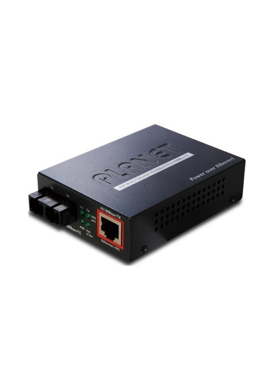Poe Media Converter&lt Br&gt 100base-fx To 10/100base-tx Sc Multimode 2 Km &lt Br&gt Ieee 802.3af Poe