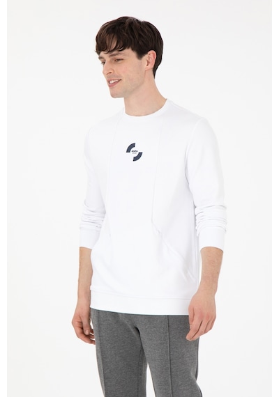 U.S. Polo Assn. Erkek Regular Fit Bisiklet Yaka Beyaz Sweatshirt 50290778-VR013 U.S. Polo Assn. Erkek Regular Fit Bisiklet Yaka Beyaz Sweatshirt 50290778-VR013