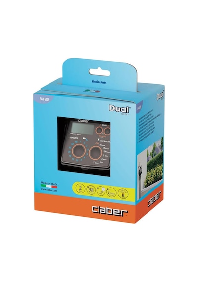 Claber 8488 Dual Select Çift Çıkışlı Otomatik Su Zamanlayıcı