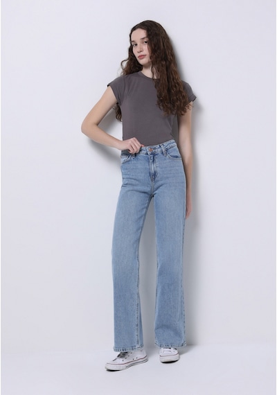 Colin's Colins Regular Fit Yüksel Bel Geniş Paça Kadın İndigo Jean Pantolon Cl1075025 Q1.v1 Dn44318 Denim Colin's Colins Regular Fit Yüksel Bel Geniş Paça Kadın İndigo Jean Pantolon Cl1075025 Q1.v1 Dn44318 Denim