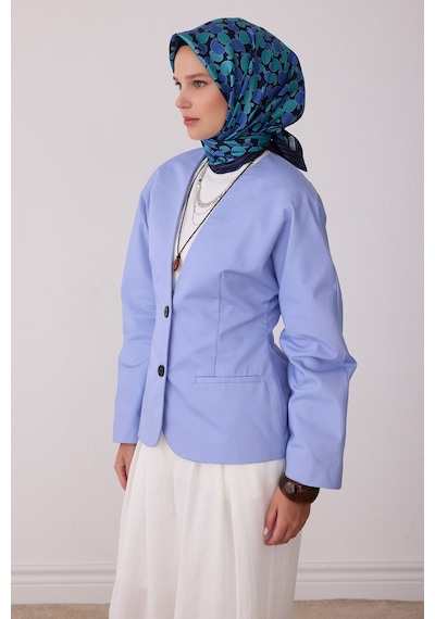Belli Etnik Desen %100 Twill İpek Eşarp Be22 Lacivert
