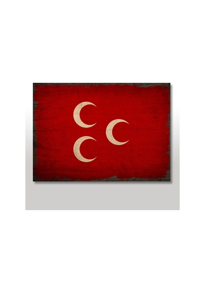 Bedeko Ahşap Tablo Üç Hilal Tarz