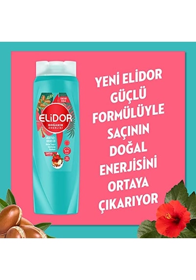 Doğanın Enerjisi Saç Bakım Şampuanı Argan Yağı Hibiskus Özü Dökülme Karşıtı Güçlü Uzamayı Tamamlayıc