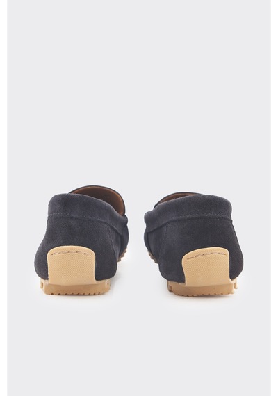 Derinet Hakiki Deri Erkek Loafer Lacivert Süet Lacivert Süet