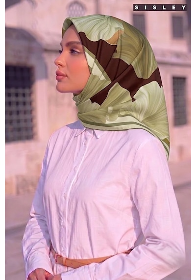 Sisley İpek Saten Eşarp-asm2041 Bordo