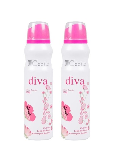 Cecile Diva Kadın Sprey Deodorant 150 ML x 2