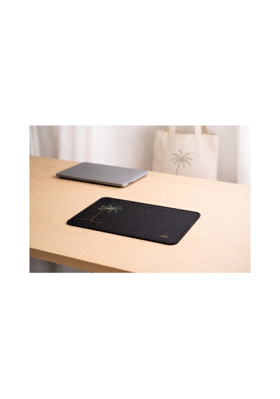 Palmiye Desenli Ham Bez Askılı Çanta & Mousepad Seti Siyah - 820289899 Siyah - 820289899