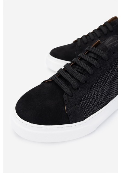 Valmenti Erkek Hakiki Deri Sneakers & Spor Ayakkabı 1113 1191 Erk Ayk Y25 Syh Org/syh Siyah