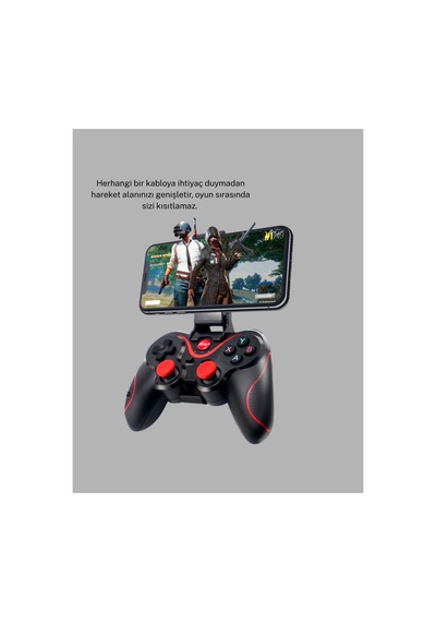 Ilkeshop Bluetooth Gamepad Kablosuz Oyun Kumandası Tek 113215 Cihaz Destekli