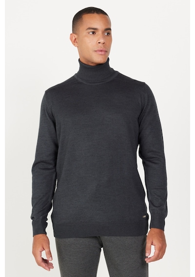 AC&Co / Altınyıldız Classics Erkek Antrasıt Melanj Standart Fit Normal Kesim Tam Balıkçı Yaka Triko Kazak Antrasit Melanj AC&Co / Altınyıldız Classics Erkek Antrasıt Melanj Standart Fit Normal Kesim Tam Balıkçı Yaka Triko Kazak Antrasit Melanj