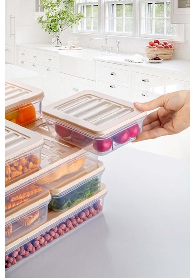 Nandy Home Freshbox Saklama Kabı 6'lı Krem
