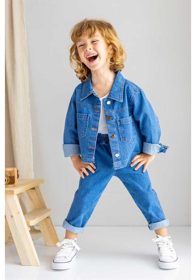 Oliven The Kid Oliventhekid Unisex Koyu Mavi Kot Ceket Koyu Mavi Koyu Mavi