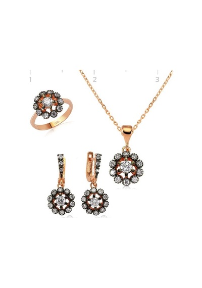 Gümüş Elmas Model Çiçek Kadın Set (77923312)