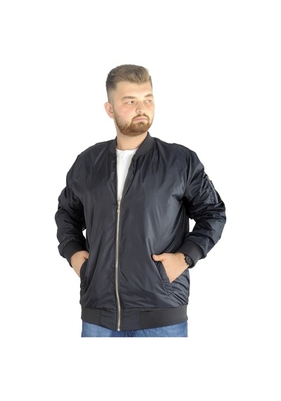 Mode Xl Erkek Kolej Mont Fermuarlı Jesica 22612 Lacivert 001