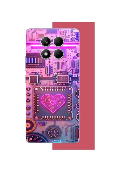Redmi Note 14 Pro 4g Uyumlu Cyberpunk Neon Baskılı Silikon Kılıf Renkli