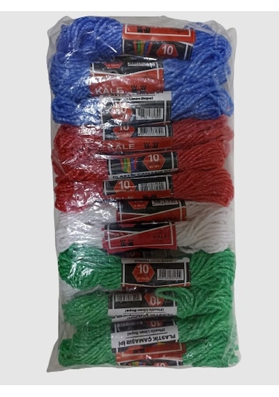 Kale Plastik Çamaşır İpi 10 Metre 24 Adet Bakır