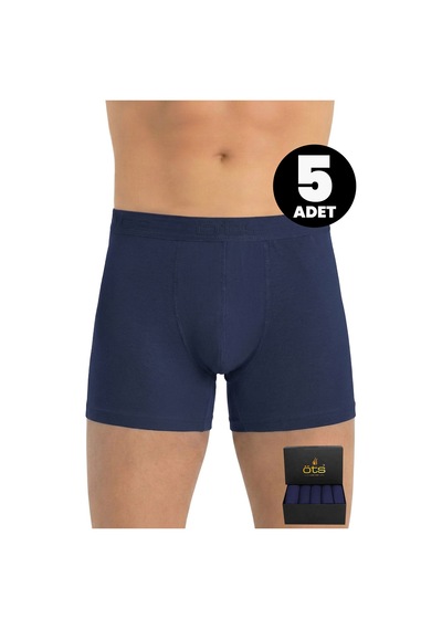 JUST INNER Öts Premium Erkek 5 Li Modal Boxer Modal Hediye Kutulu Ultra Yumuşak Modal Kumaş Esnek Kalıp Ve Kaliteli Esnek Ve Konfor Lacivert