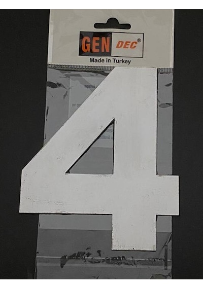 Kapı Numarası Rakam,Sayı 14.5 Cm No:4 Paslanmaz Metal