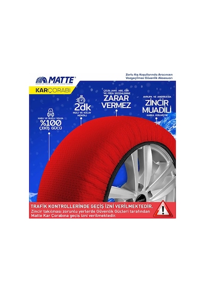 Matte 195/60 R15 Lastik İçin Kar Çorabı
