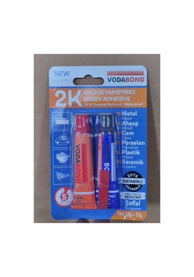 Cam Yapıştırıcı 2k Güçlü Epoksi Yapıştırıcısı Metal Plastik Cam Dekoratif Işler Için 15+15 Gr