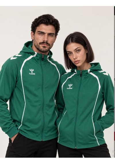 Hummel Target Zip Hoodie Yeşil