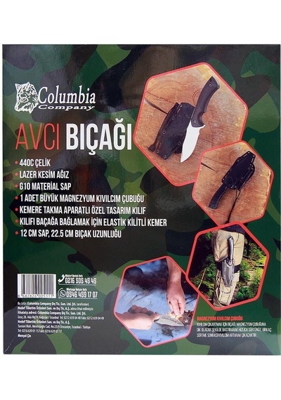 Columbia Tnt-1020-B Avcı Kamp Bıçağı - Siyah Kamp Bıçak Siyah