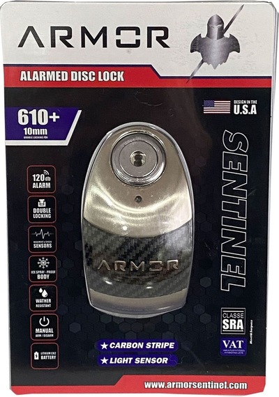 Armor 610 Mva Plus Alarmlı Disk Kilidi 10 Mm. Gümüş