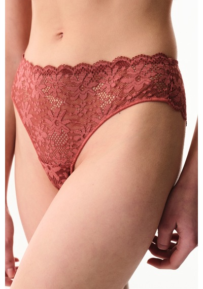 Penti Bordo Lace Dantel Slip Külot