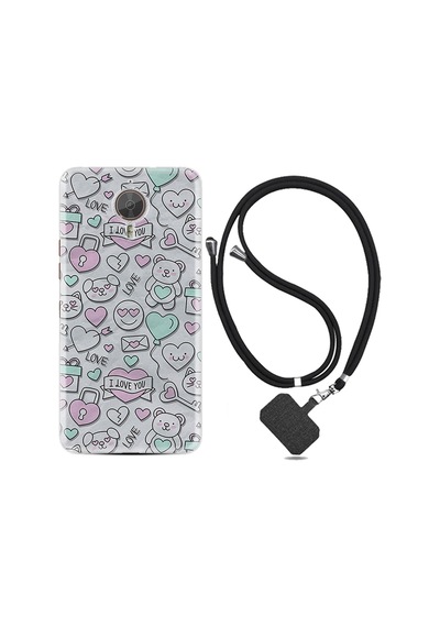 General Mobile GM5 Plus Kılıf Boyun Askılı I love You 1882