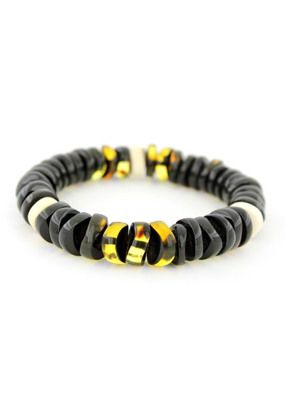 Kehribar Bileklik Özel Tasarım Ambergold Blk23-64 Çok Renkli