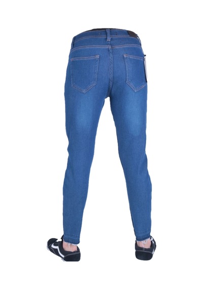 Erkek Örme Denim Trend Giyim Spor Jeans Mavi Örme Kot Mavi