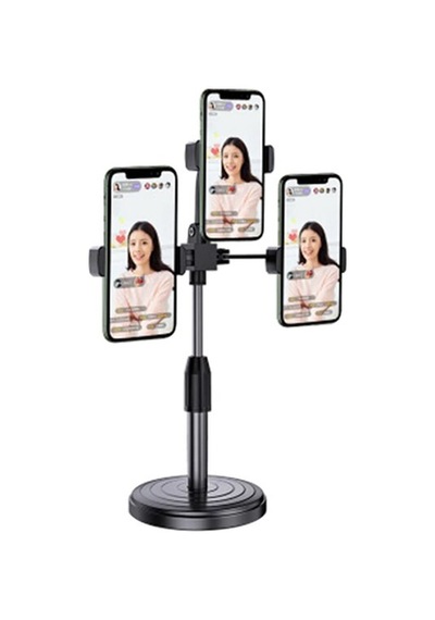 Ally Tripod Üçlü Telefon Tutucu Stand Siyah