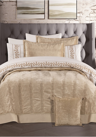 Goldroom Home Verona Nakışlı Çeyiz Seti 8 Parça Vizon