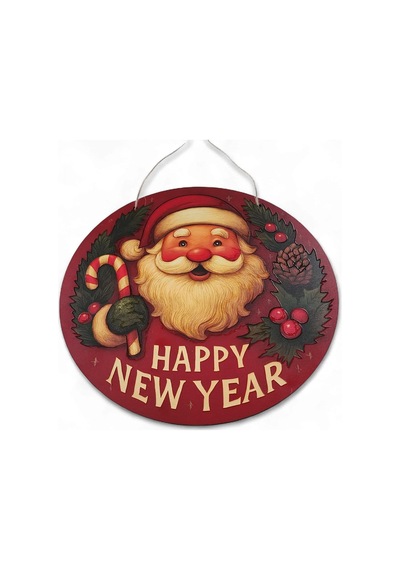 Noel Baba Kapı Ve Duvar Süsü Happy New Year
