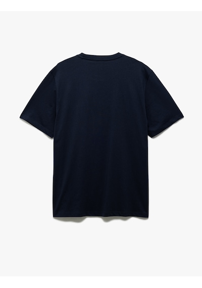 Koton Kısa Kollu Regular Fit Bisiklet Yaka Pamuklu Uzak Doğu Baskılı Tişört Lacivert 5sam10242hk Lacivert