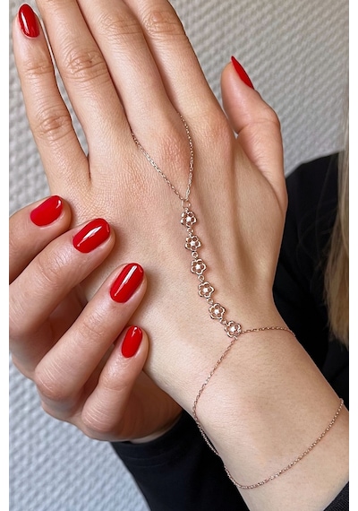 925 Ayar Gümüş Rose Çiçek Dizisi Şahmeran - 45100104 Rose Gold