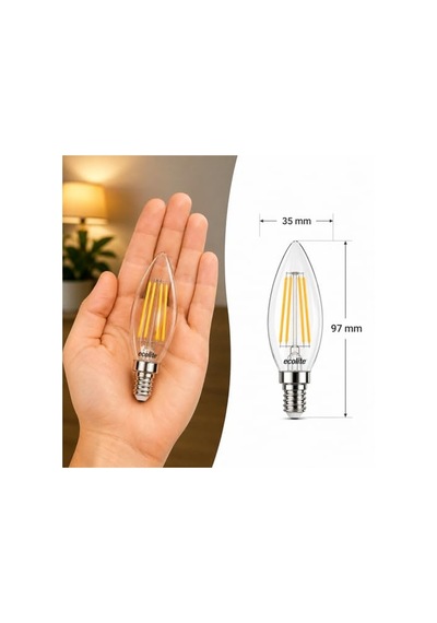 Ampul E14 Flame Mum Tipi 4w 470lm 2700k Sarı Işık Diğer