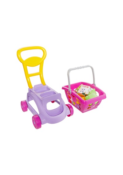 Barbie Sepetli Market Arabası Abanoz - Beyaz