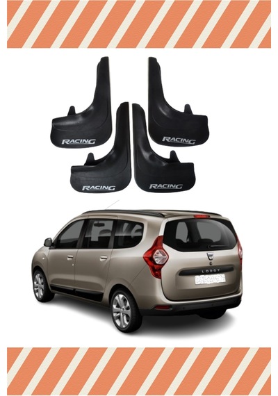 Dacia Lodgy Tüm Kasalar Racing Yazılı 4'lü Tozluk Çamurluk Paçalık