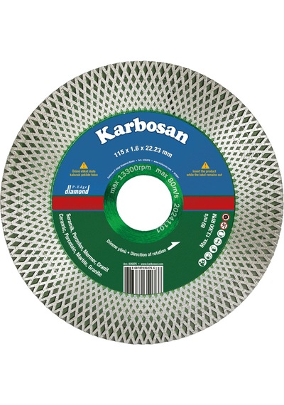 Karbosan Precision Edge Elmas Kesici Disk 115 X 1,6 X 22,23 Mm - Seremik Kesme Diski