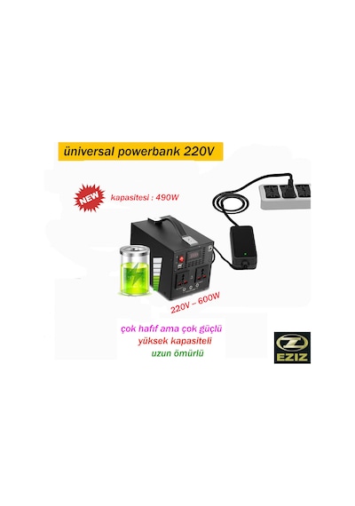 taşınabilir powerbank güç istasyonu 490W  EZIZ marka