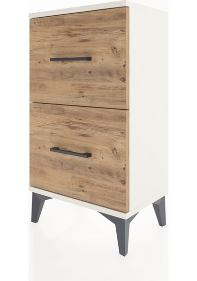 Arges Komodin Tek Raflı 2 Çekmeceli 44x30x80 Aytaşı-çam Aytası