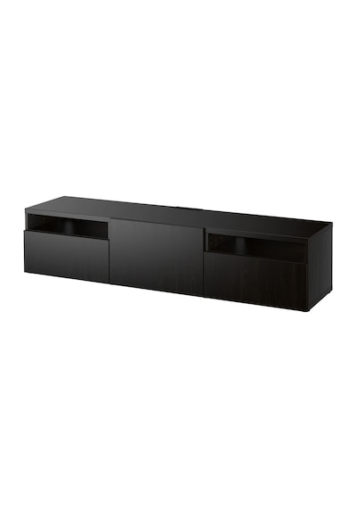 Tv Sehpası, Venge, 180x42x39 Cm, Lappvıken, Fren Raylı Meşe Tv Sehpası, Venge, 180x42x39 Cm, Lappvıken, Fren Raylı Meşe